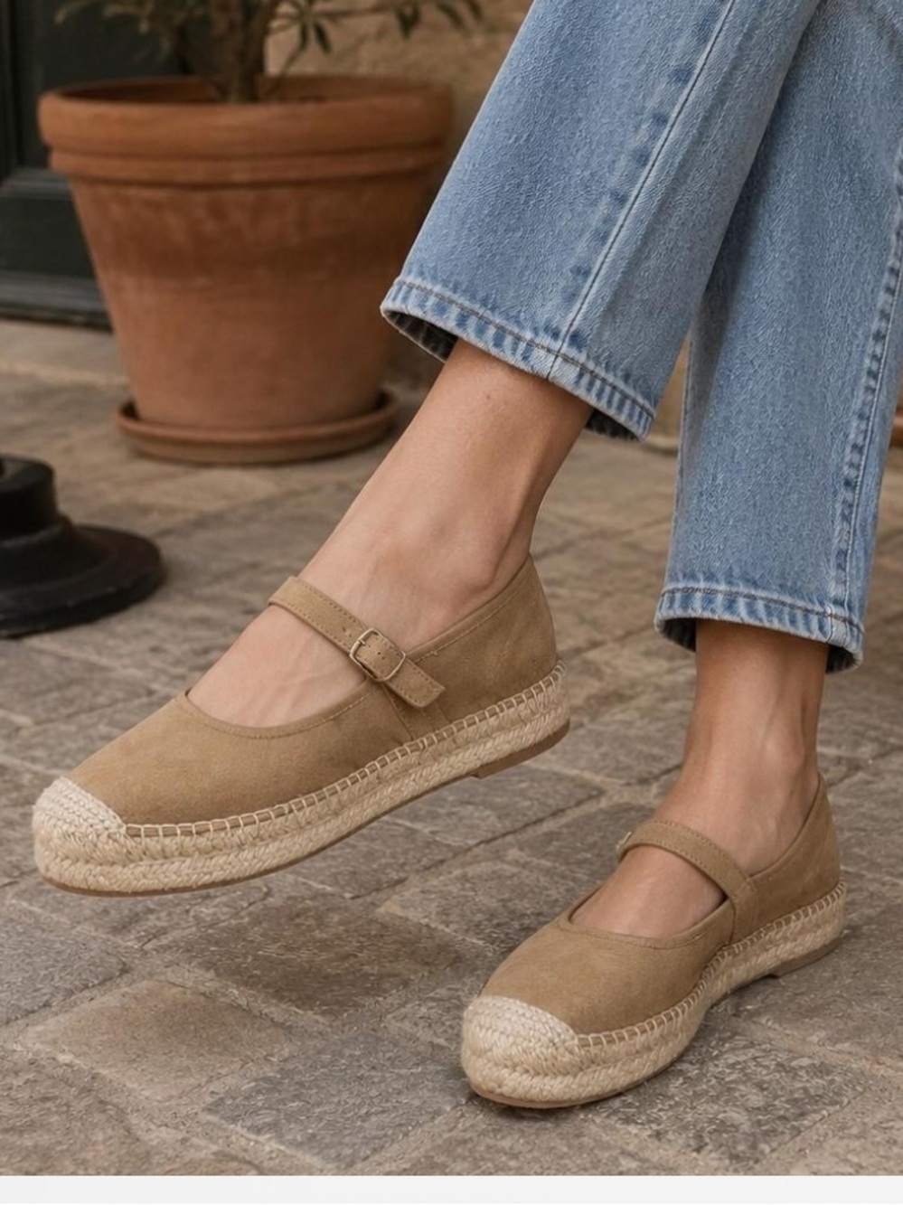 J. Crew Faux-suede Mary Jane Espadrilles - Size 8.5 - Picture 1 of 7